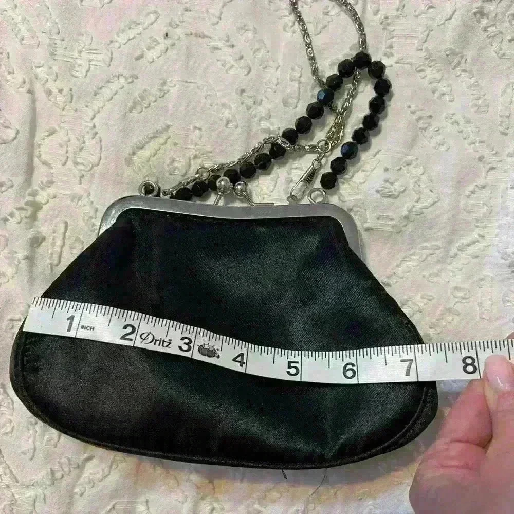 Purse perfect for a wedding or date night. Black with silver accents. - Picture 7 of 8